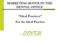 MARKETING BOTOX IN THE DENTAL OFFICE PowerPoint PPT Presentation