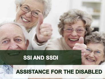 SSI and SSDI: Assistance for the Disabled