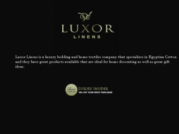 Tiger's Birthday Sale-Luxor linens