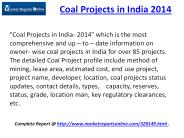 Indian Coal Projects 2014- Key Manufacturers Analysis