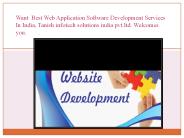 Best Web Application Software Development Services In India