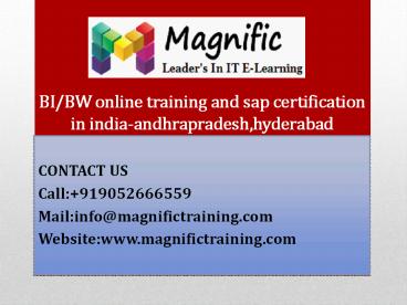 BI-BW online training and sap certification in india-andhrapradesh,hyderabad