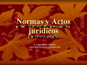 Normas y Actos jur