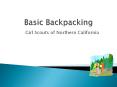 Basic Backpacking PowerPoint PPT Presentation
