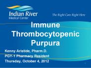 Immune Thrombocytopenic Purpura