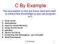 The assumption is that you know Java and need to extend that knowledge so you can program in C. PowerPoint PPT Presentation