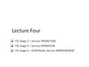 ITIL Stage 3 