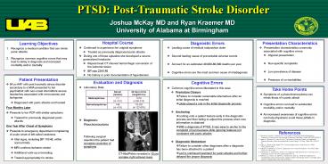 PTSD: Post-Traumatic Stroke Disorder