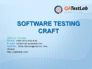 Software Testing Craft