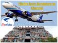 Book your cheap air tickets from Bangalore to Chennai now and get daily deals.