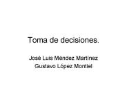 Toma de decisiones.