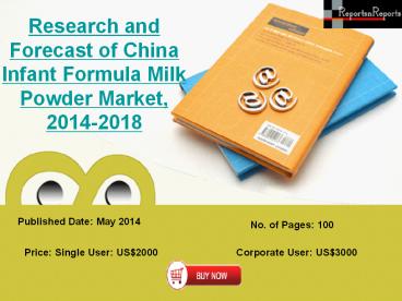 2014 Chinese Infant Formula Milk Powder Market- Productions, Supply & Sales