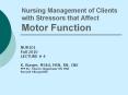 Nursing Management of Clients with Stressors that Affect Motor Function PowerPoint PPT Presentation
