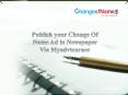 Publish Name Change Advertisement in Newspaper PowerPoint PPT Presentation