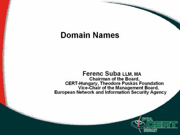 Domain Names