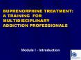 BUPRENORPHINE TREATMENT: A TRAINING FOR MULTIDISCIPLINARY ADDICTION PROFESSIONALS PowerPoint PPT Presentation
