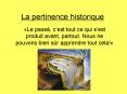 La pertinence historique PowerPoint PPT Presentation