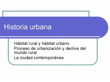 Historia urbana