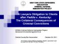 A Lawyers Obligation to Clients after Padilla v. Kentucky: The Collateral Consequences of Criminal Convictions PowerPoint PPT Presentation