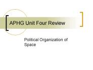 APHG Unit Four Review