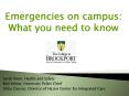 Emergencies on campus: What you need to know PowerPoint PPT Presentation