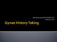 Gynae History Taking PowerPoint PPT Presentation
