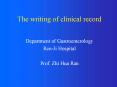 The writing of clinical record PowerPoint PPT Presentation