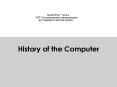 History of the Computer PowerPoint PPT Presentation