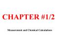 Measurement and Chemical Calculations PowerPoint PPT Presentation