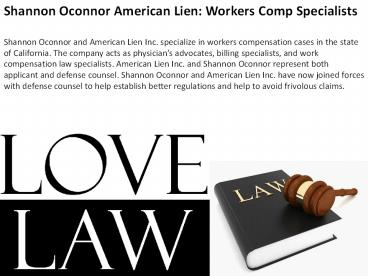 Shannon Oconnor American Lien