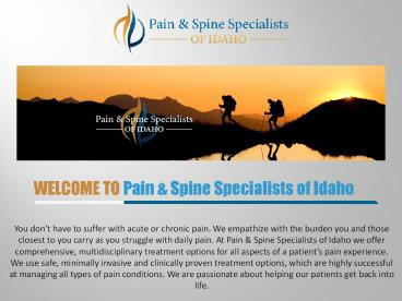 Pain management Idaho falls