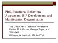 PBS, Functional Behavioral Assessment, BIP Development, and Manifestation Determination PowerPoint PPT Presentation