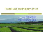 Processing technology of tea