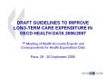 DRAFT GUIDELINES TO IMPROVE LONG-TERM CARE EXPENDITURE IN OECD HEALTH DATA 2006/2007 PowerPoint PPT Presentation