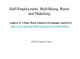 Self-Employment, Well-Being, Rents and Matching PowerPoint PPT Presentation