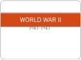 WORLD WAR II PowerPoint PPT Presentation