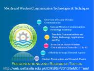 Mobile and Wireless Communication Technologies