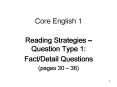 Core English 1 PowerPoint PPT Presentation