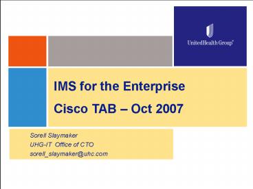 IMS for the Enterprise