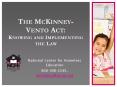 The McKinney-Vento Act: Knowing and Implementing the Law PowerPoint PPT Presentation