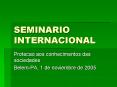 SEMINARIO INTERNACIONAL PowerPoint PPT Presentation