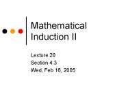 Mathematical Induction II