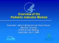 Overview of the Pediatric Indicator Module PowerPoint PPT Presentation
