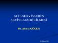 ACIL SERVISLERIN SEVIYELENDIRILMESI PowerPoint PPT Presentation