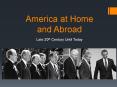 America at Home and Abroad PowerPoint PPT Presentation