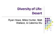 Diversity of Life: Desert