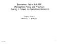 Encounters With Risk PPP (Perception,Policy and Practice)  During a Career in Operations Research PowerPoint PPT Presentation