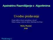 Uvodno predavanje