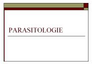 PARASITOLOGIE