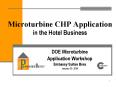 Microturbine CHP Application in the Hotel Business PowerPoint PPT Presentation